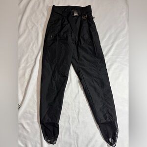 Hot Music Ski Snow Pants Vintage Fun Pants with Belt and Stirrups